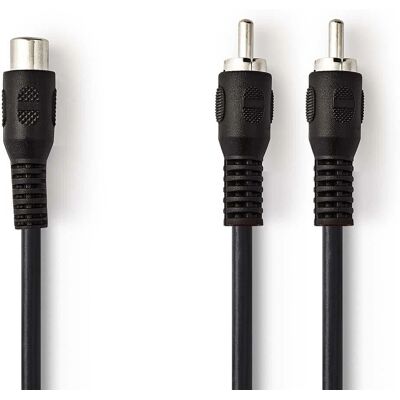 Nedis Modell 803401 RCA Audiokabel - 0,2 m Schwarz Nedis Modell 803401 RCA Audiokabel - 0,2 m Schwarz