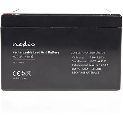 Nedis USV-Batterie - 6V 7,2Ah VRLA versiegelt Nedis USV-Batterie - 6V 7,2Ah VRLA versiegelt