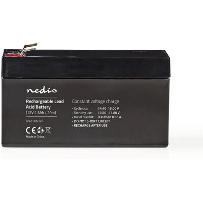 Nedis BALA130012V USV-Batterie - 12V Wiederaufladbare Blei-Säure-Batterie Nedis BALA130012V USV-Batterie - 12V Wiederaufladbare Blei-Säure-Batterie