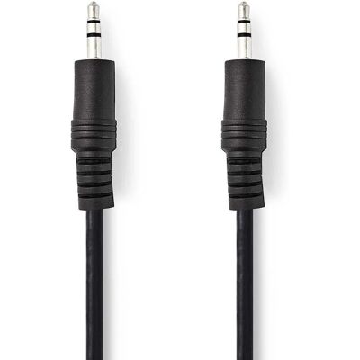 Nedis Audio Kabel - 1,5m - Vernickelt - Stereo - Schwarz Nedis Audio Kabel - 1,5m - Vernickelt - Stereo - Schwarz