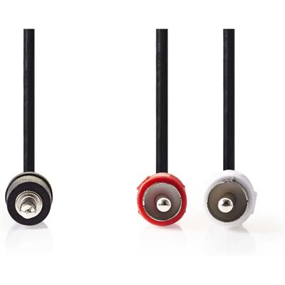 Nedis Stereo-Audiokabel - 1m - 3,5mm auf RCA - Schwarz Nedis Stereo-Audiokabel - 1m - 3,5mm auf RCA - Schwarz