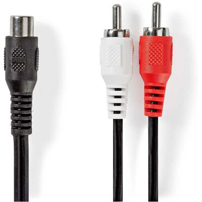 Nedis musta stereo RCA äänikaapeli 0,2 m - Äänikaapeli Nedis musta stereo RCA äänikaapeli 0,2 m - Äänikaapeli
