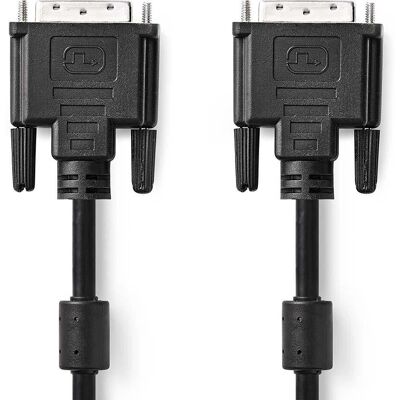 Nedis DVI-Kabel - 2m, DVI-D 24+1-polig, Nickel, Gerade - DVI-Kabel Nedis DVI-Kabel - 2m, DVI-D 24+1-polig, Nickel, Gerade - DVI-Kabel