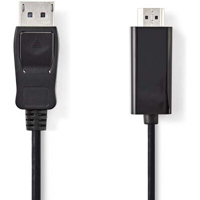 Nedis DisplayPort Kabel - 2m - 4K@30Hz - Zwart - Video Kabeladapter Nedis DisplayPort Kabel - 2m - 4K@30Hz - Zwart - Video Kabeladapter