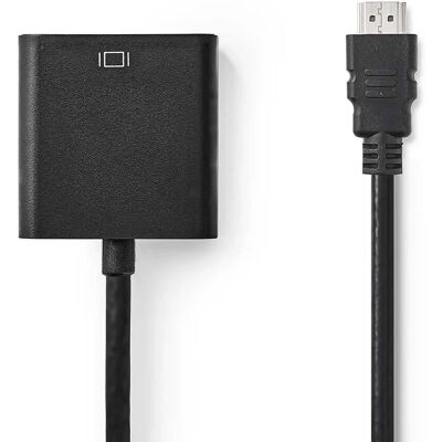 Nedis Svart HDMI till VGA-omvandlarkabel 0,2 m Nedis Svart HDMI till VGA-omvandlarkabel 0,2 m