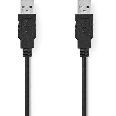Nedis CCGB60000BK20 USB 2m USB-A Schwarz - USB Kabel Nedis CCGB60000BK20 USB 2m USB-A Schwarz - USB Kabel