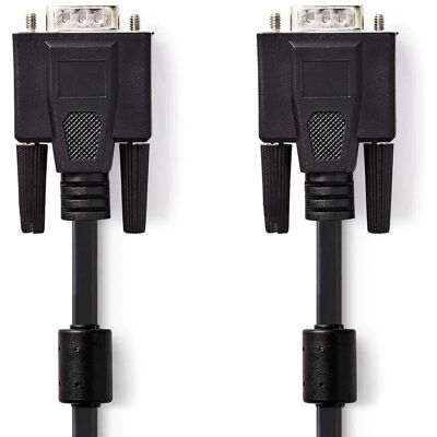 Nedis Câble VGA - 3m, Noir, VGA Male - VGA Male - Rond - 1024x768 - Publicité Nedis Câble VGA - 3m, Noir, VGA Male - VGA Male - Rond - 1024x768 - Publicité
