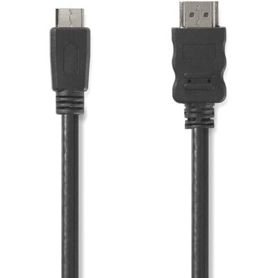 Nedis CVGB34500BK20 HDMI-kabel - 2m - Svart - Höghastighets HDMI med Ethernet Nedis CVGB34500BK20 HDMI-kabel - 2m - Svart - Höghastighets HDMI med Ethernet