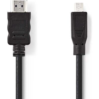 Nedis HDMI Kabel - 2m Hochgeschwindigkeit Ethernet Typ A zu D Micro Nedis HDMI Kabel - 2m Hochgeschwindigkeit Ethernet Typ A zu D Micro