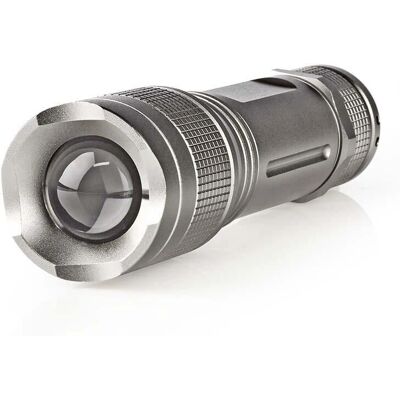 Nedis LED Taschenlampe - Grau - 330 lm - 200 m Reichweite - 48° Strahl - 5 W Nedis LED Taschenlampe - Grau - 330 lm - 200 m Reichweite - 48° Strahl - 5 W