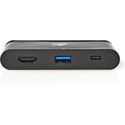 Nedis Station d'accueil pour ordinateur portable - USB-C, HDMI, USB 3.2, Noir - Publicité Nedis Station d'accueil pour ordinateur portable - USB-C, HDMI, USB 3.2, Noir - Publicité