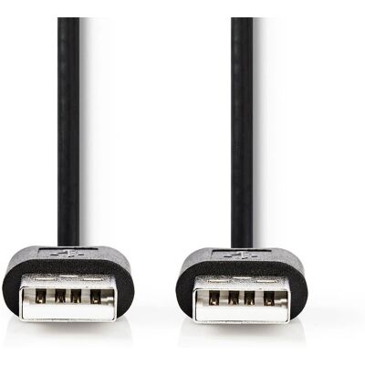 Câble USB Nedis - USB 2.0 - 2 m - Noir - Publicité Câble USB Nedis - USB 2.0 - 2 m - Noir - Publicité
