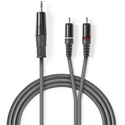 Nedis COTH22200GY30 Audiokabel - 3m - Grau - Stereo Nedis COTH22200GY30 Audiokabel - 3m - Grau - Stereo