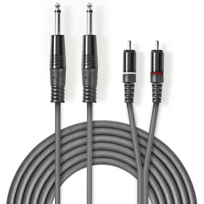 Nedis Dunkelgraues 1,5m Stereo-Audiokabel - Audiokabel Nedis Dunkelgraues 1,5m Stereo-Audiokabel - Audiokabel