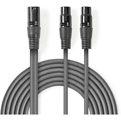 Nedis Audiokabel - 1,5 m XLR 3-polig - Dunkelgrau - Audiodose Nedis Audiokabel - 1,5 m XLR 3-polig - Dunkelgrau - Audiodose