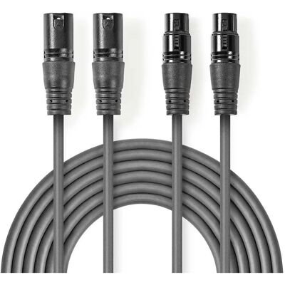 Nedis Audio Kabel - XLR 3-polig Balanced - 0,5m Nedis Audio Kabel - XLR 3-polig Balanced - 0,5m