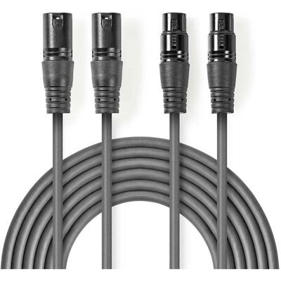 Nedis COTH15030GY30 Graues 3m Balanced XLR Audio Kabel Nedis COTH15030GY30 Graues 3m Balanced XLR Audio Kabel