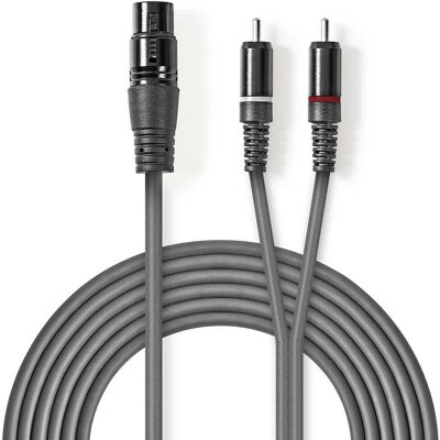 Nedis Modell COTH15220GY15 - Audiokabel - 1,5 m, Grau Nedis Modell COTH15220GY15 - Audiokabel - 1,5 m, Grau