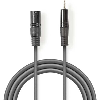 Nedis Dunkelgraues 3m XLR 3-poliges Audiokabel Nedis Dunkelgraues 3m XLR 3-poliges Audiokabel