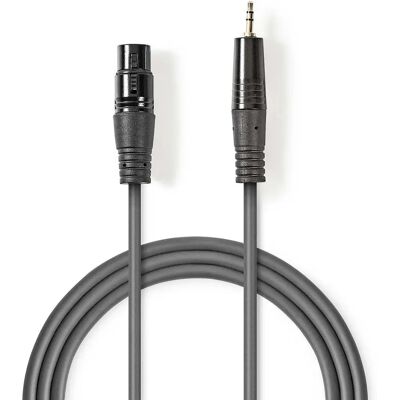 Nedis Grau Audiokabel - 1m XLR 3-polig Nedis Grau Audiokabel - 1m XLR 3-polig