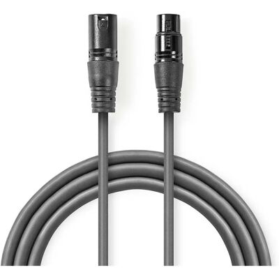 Nedis Grau XLR Audiokabel - 3-polig, 10m, Flexibel, Verriegelung Nedis Grau XLR Audiokabel - 3-polig, 10m, Flexibel, Verriegelung