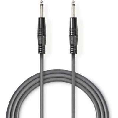 Nedis Mono Audiokabel - 5 m, 6,35 mm, Grau - Audiokabel Nedis Mono Audiokabel - 5 m, 6,35 mm, Grau - Audiokabel