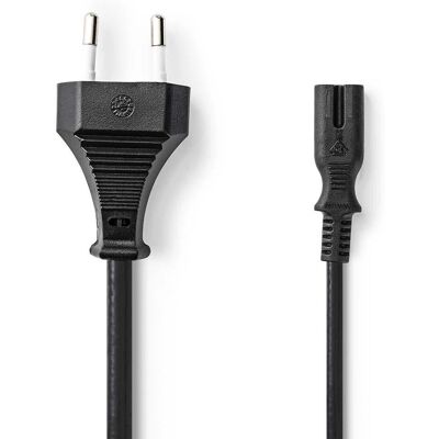 Nedis Voedingskabel - 2m Zwart Euro IEC-320-C7 Nedis Voedingskabel - 2m Zwart Euro IEC-320-C7