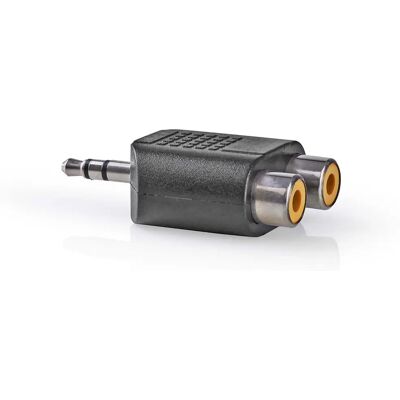 Nedis CAGP22940BK Kabel-omvormer - 3.5mm naar 2x RCA - Zwart Nedis CAGP22940BK Kabel-omvormer - 3.5mm naar 2x RCA - Zwart