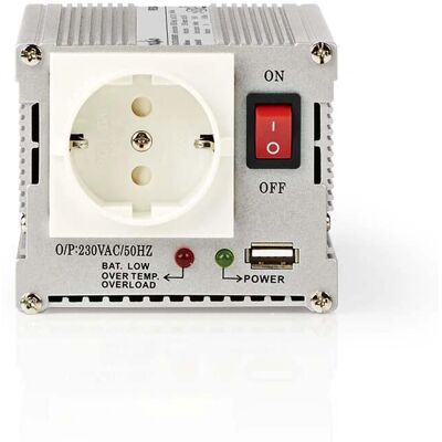 Nedis Power Inverter 24V naar 230V - 600W - Zilver Nedis Power Inverter 24V naar 230V - 600W - Zilver