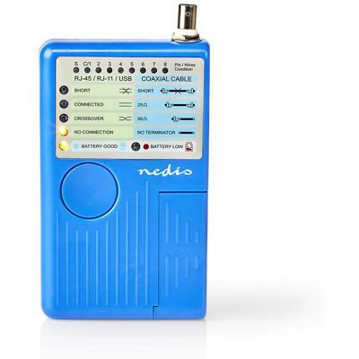 Nedis NWCTM100BU Tester di cavi blu - Tester di cavi Nedis NWCTM100BU Tester di cavi blu - Tester di cavi