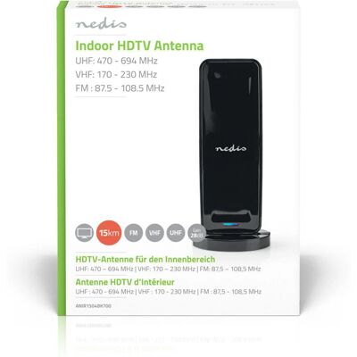 Nedis Sisäantenni DVB-T2 - 28 dB vahvistus - Kompakti ja tyylikäs muotoilu Nedis Sisäantenni DVB-T2 - 28 dB vahvistus - Kompakti ja tyylikäs muotoilu