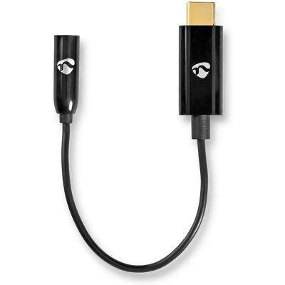 Câble audio USB-C noir 0,15m Nedis - Publicité Câble audio USB-C noir 0,15m Nedis - Publicité