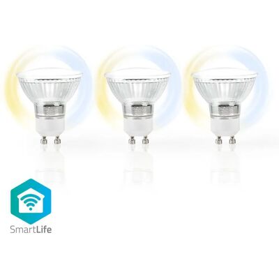 Nedis SmartLight GU10 WiFi LED-lamppu - Lämmin valkoinen - 3 kpl Nedis SmartLight GU10 WiFi LED-lamppu - Lämmin valkoinen - 3 kpl