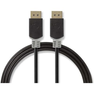 Nedis CCBW37014AT20 DisplayPort-kabel - 8K@60Hz, Guld, 2m Nedis CCBW37014AT20 DisplayPort-kabel - 8K@60Hz, Guld, 2m