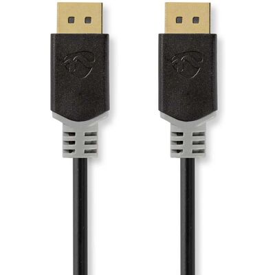 Nedis 3m DisplayPort-kaapeli - Tukee 8K - Antrasiitti Nedis 3m DisplayPort-kaapeli - Tukee 8K - Antrasiitti