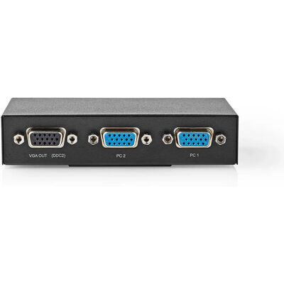 Nedis CSWI5902BK Comutador de vídeo - VGA, 2 Portas, 2560x1600, 500MHz Nedis CSWI5902BK Comutador de vídeo - VGA, 2 Portas, 2560x1600, 500MHz