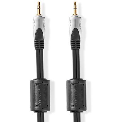Nedis Äänikaapeli 5m - Stereo 3.5mm, Kultauksella, Pyöreä, Antrasiitti - Äänikaapeli Nedis Äänikaapeli 5m - Stereo 3.5mm, Kultauksella, Pyöreä, Antrasiitti - Äänikaapeli