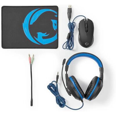 Kit gaming 3-in-1 Nedis - Tastiera, Mouse & Cuffie Kit gaming 3-in-1 Nedis - Tastiera, Mouse & Cuffie