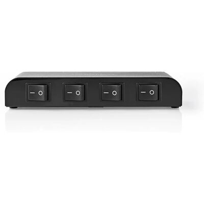 Nedis Audio-Schalter - 4-Port Lautsprechersteuerung - Schwarz Nedis Audio-Schalter - 4-Port Lautsprechersteuerung - Schwarz