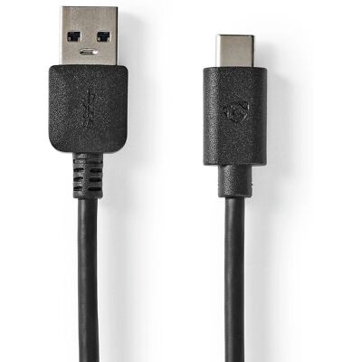 Nedis USB-kabel - USB 3.2 Gen 2 - USB-A till USB-C - 1m - Svart Nedis USB-kabel - USB 3.2 Gen 2 - USB-A till USB-C - 1m - Svart