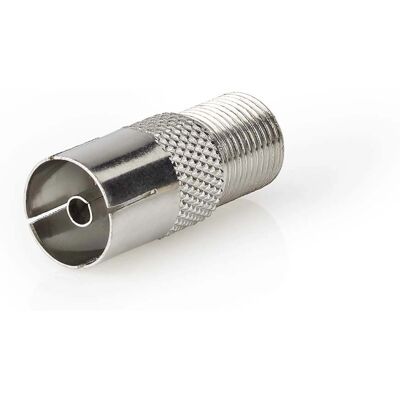 Nedis Satellite & Antenna Adapter - Nickel 75 Ohm - Coaxial - Metal Nedis Satellite & Antenna Adapter - Nickel 75 Ohm - Coaxial - Metal