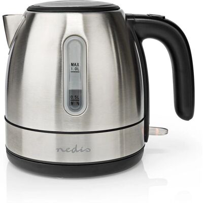 Nedis KAWK300EAL - 1 L - Argent - Bouilloire - Publicité Nedis KAWK300EAL - 1 L - Argent - Bouilloire - Publicité
