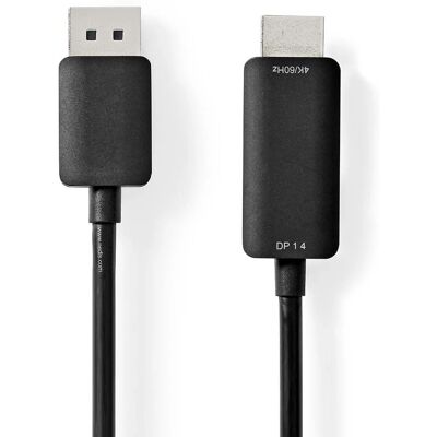 Nedis DisplayPort till HDMI Adapter 8K 2m Svart Nedis DisplayPort till HDMI Adapter 8K 2m Svart
