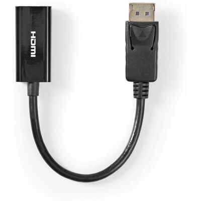 Adaptateur DisplayPort vers HDMI Nedis - 0,2m Noir - Publicité Adaptateur DisplayPort vers HDMI Nedis - 0,2m Noir - Publicité