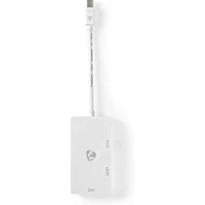 Nedis Mini DisplayPort Adapter - 4K@60Hz - DVI, VGA, HDMI - Vit Nedis Mini DisplayPort Adapter - 4K@60Hz - DVI, VGA, HDMI - Vit