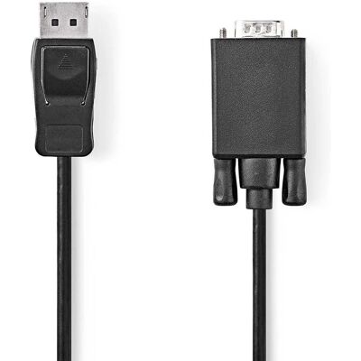 Nedis 2m DisplayPort VGA Kaapeli Musta Nedis 2m DisplayPort VGA Kaapeli Musta