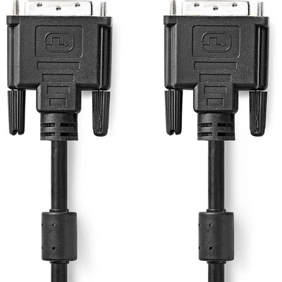Nedis CCGP32001BK100 Cavo DVI - 10m, Nero, DVI-D, Maschio, 2560x1600, Nichelato Nedis CCGP32001BK100 Cavo DVI - 10m, Nero, DVI-D, Maschio, 2560x1600, Nichelato