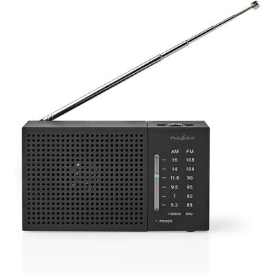 Nedis RDFM1200BK Kannettava analoginen radio - Radio Nedis RDFM1200BK Kannettava analoginen radio - Radio