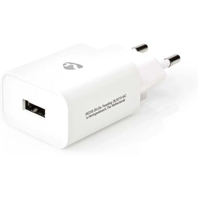 Nedis 12W USB seinälaite - Nopea lataus - Yksi USB-A lähtö - Valkoinen Nedis 12W USB seinälaite - Nopea lataus - Yksi USB-A lähtö - Valkoinen