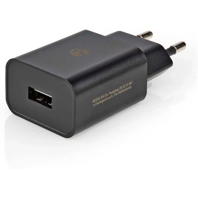 Nedis Schwarzes 12W Ladegerät - Smartphone & Tablet USB-A Nedis Schwarzes 12W Ladegerät - Smartphone & Tablet USB-A